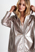 Shan Eva Hooded vegan leather jacket